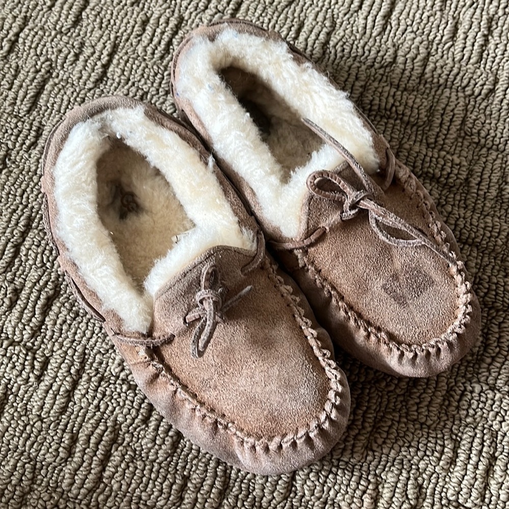 Boys Ugg Suede Moccasin Slippers